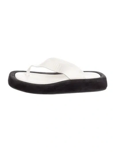 Pre-owned The Row Ginza Leather Flip Flops In Multi