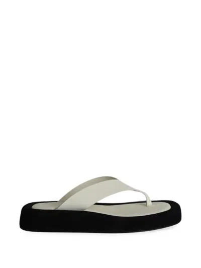 Pre-owned The Row Ginza Thong Sandals In White