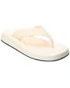 The Row Woman Thong Sandal Ivory Size 8.5 Textile Fibers In White