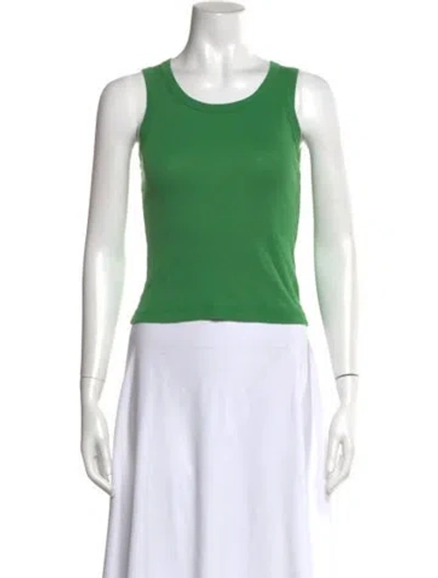 Pre-owned The Row Giorgix Crew Neck Top In Green