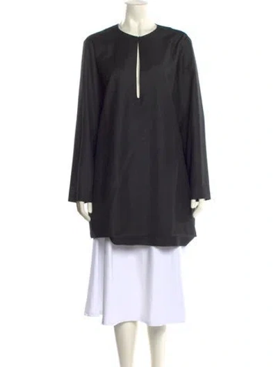 Pre-owned The Row Gisellita Virgin Wool Tunic In Gray