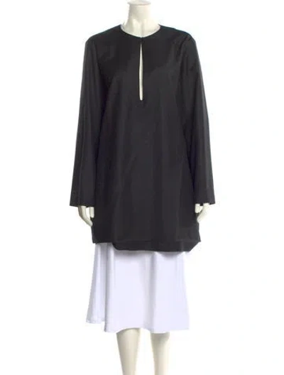 Pre-owned The Row Gisellita Virgin Wool Tunic In Grey