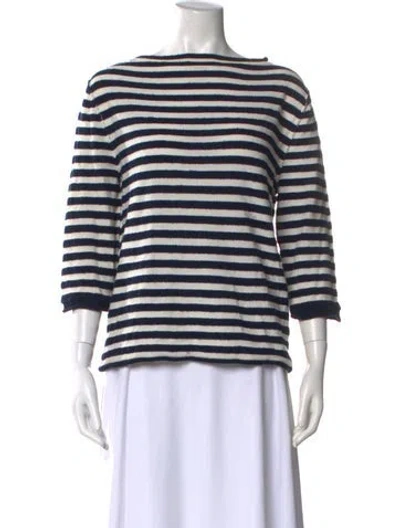 Pre-owned The Row Gita Striped Sweater In Blue