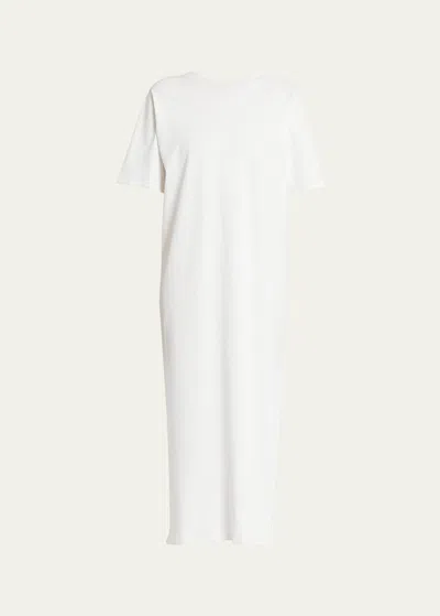 The Row Gitu Short-sleeve Maxi T-shirt Dress In White