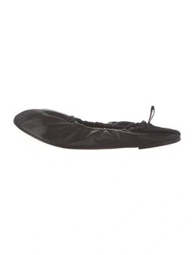 Pre-owned The Row Glove Leather Flats In Black