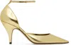 The Row Pointed High Heels In Gold Gold