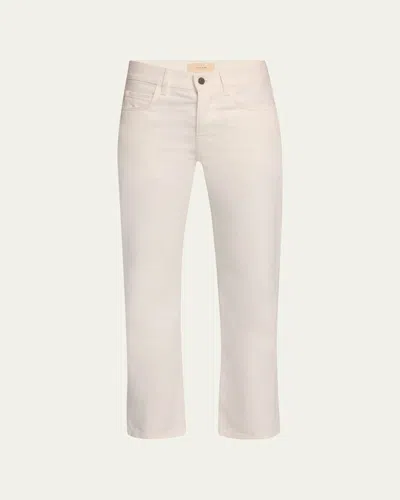 The Row Lesley Straight Crop Jeans In White