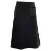 The Row Gotzon Scuba Midi Skirt In Black Polyester In Black