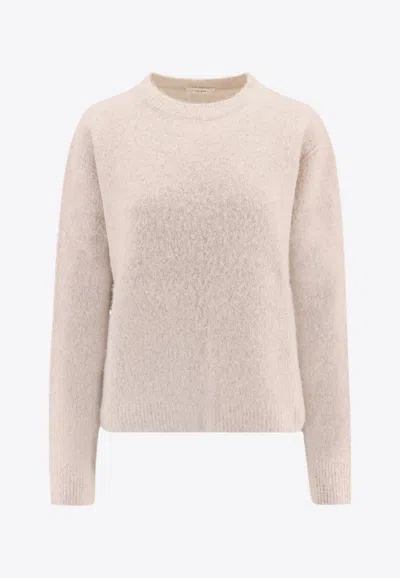 The Row Gouli Cashmere And Silk Sweater In Beige