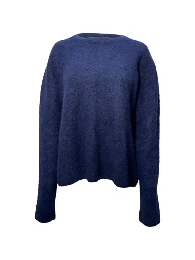 Pre-owned The Row Gouli Crew-neck Ribbed Jumper In Blue