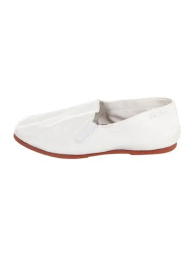 Pre-owned The Row Grace Canvas Loafers In White