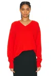 The Row Gracy Oversized Cashmere Sweater In Firetruck