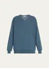 The Row Gracy V-neck Cashmere Sweater In Cerulean Blue