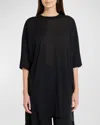 The Row Graig Oversize Cashmere Knit Top In Black