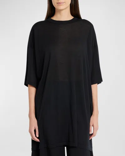 The Row Graig Oversize Cashmere Knit Top In 黑色