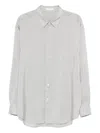 The Row Granada Button-down Striped Shirt In Gray