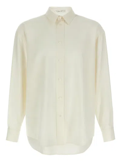 The Row Granada Buttoned Silk Shirt In Neutral