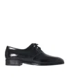 The Row Grant Round-toe Leather Shoes In Black