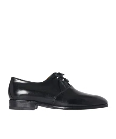 The Row Grant Round-toe Leather Shoes In Black
