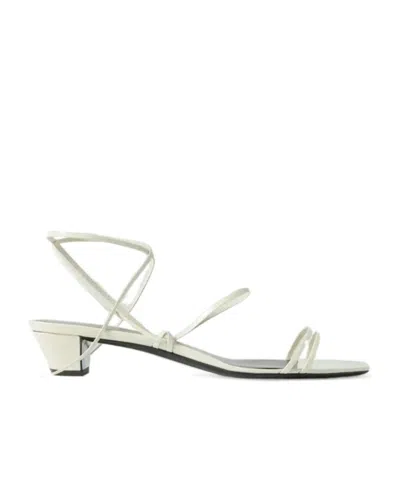The Row Graphic High-heeled Sandals In White