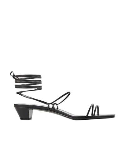 The Row Graphic Strap 35mm Sandals In Black