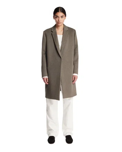 The Row Gray Ciel Coat In Brown
