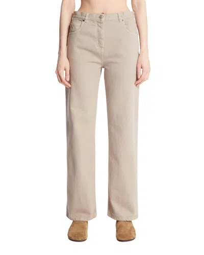 The Row Gray Finbar Cotton Jeans In Neutral