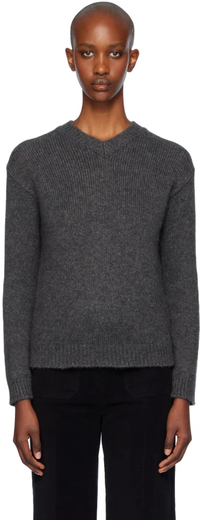 The Row Gray Harini Sweater In Sog Smoke Grey