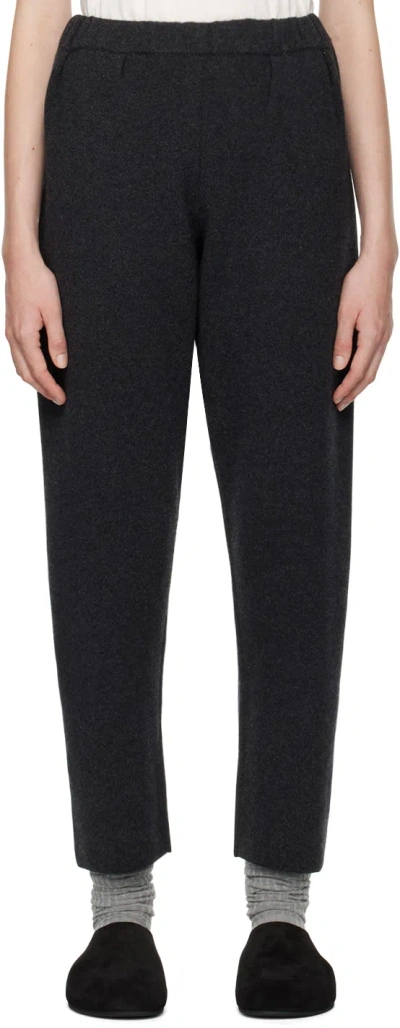 The Row Gray Herea Lounge Pants In Dgm Dark Grey Melang