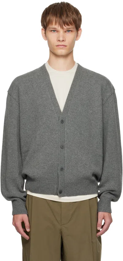 The Row Long Sleeve Cardigan In Gray