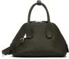 The Row Mini Devon Saddle Leather Bag In Kgp Koala Grey Pld