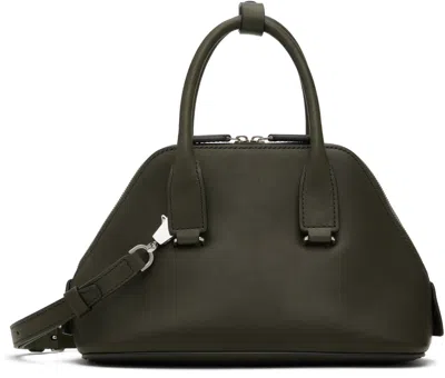 The Row Mini Devon Saddle Leather Bag In Kgp Koala Grey Pld
