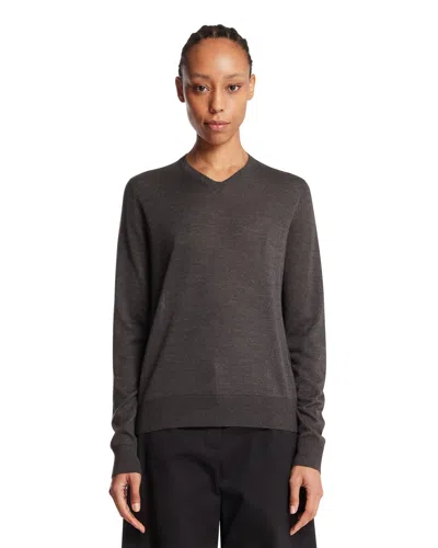 The Row Gray Ondre Cashmere Sweater In White