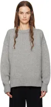 The Row Kensington Cashmere Turtleneck Sweater In Gym Grey Melange