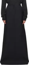 The Row Roux Wool Melange Maxi Skirt In Dco Dark Charcoal