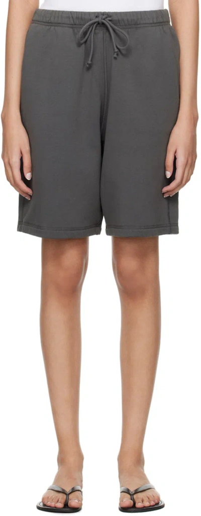 The Row Gray Stanton Shorts In Odg Old Grey