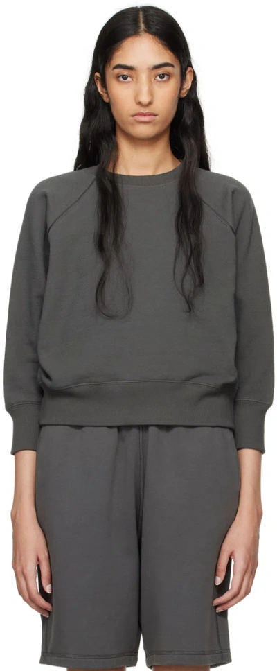 The Row Gray Tilford Sweatshirt In Sbk Stone Black