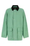 The Row Cotton Jacket With Long Sleeves And Front Pockets In Green