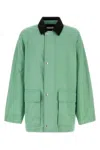 The Row Cotton Jacket With Long Sleeves And Front Pockets In Green