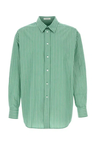 The Row Green Embroidered Cotto Shirt
