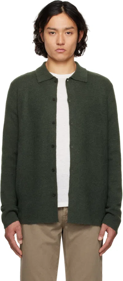 The Row Green Iverson Jacket In Frg Forest Green