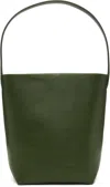 The Row Park Medium North-south Tote Bag In Saddle Leather In Mss Moss