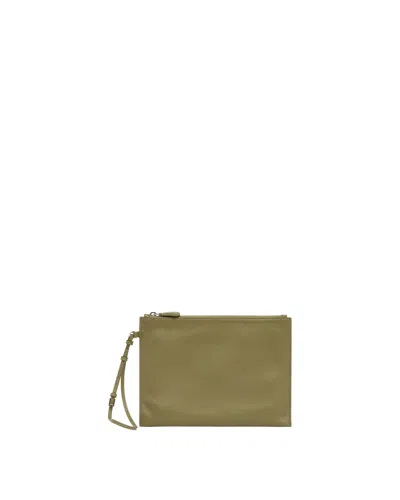 The Row Green Wristlet Pouch