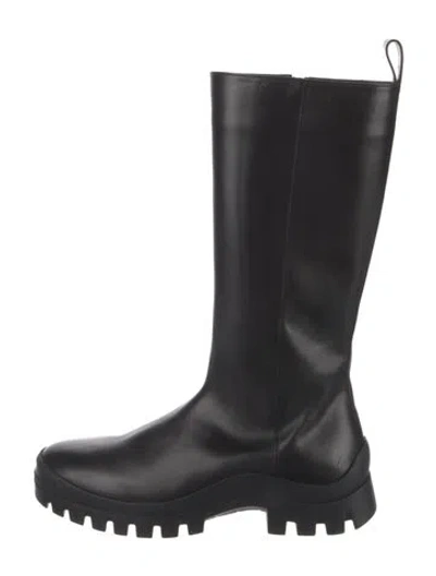 Pre-owned The Row Greta Leather Boots In Black