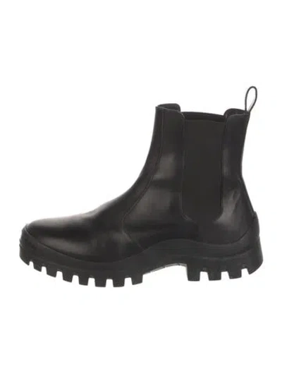 Pre-owned The Row Greta Leather Chelsea Boots In Black