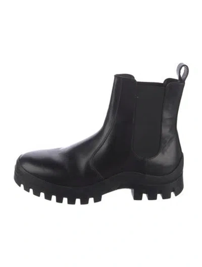 Pre-owned The Row Greta Leather Chelsea Boots In Black