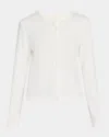 The Row Gretas Cotton Crewneck Cardigan In Black