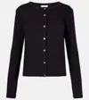The Row Gretas Knitted Cotton Cardigan In Black