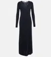 The Row Grete Maxi Dress In Dark Navy