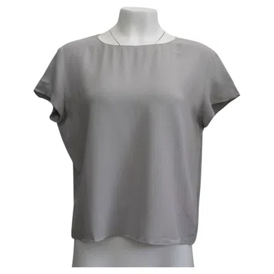 Pre-owned The Row Grey Blouse Sz 6 In Gray